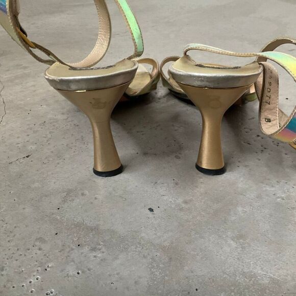 Stuart Weiztman Iridescent Strappy Heels - Picture 4 of 6